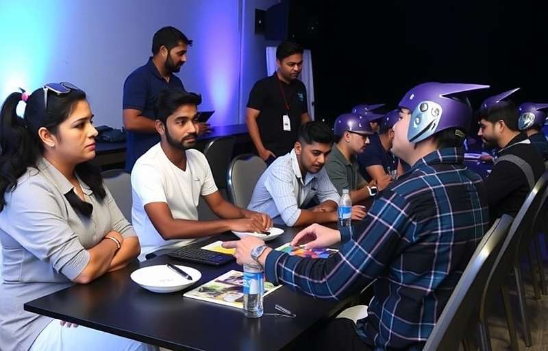 Fennel Quest Legend Community Meetup Fennel Quest Legend community meetup in Mumbai with players dressed as game characters participating in a tournament